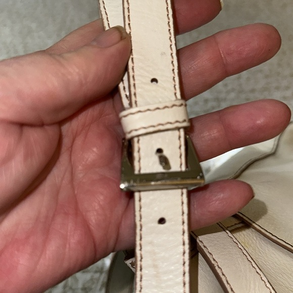 Etienne Aigner Cream Leather Cross Body Shoulder Bag Vintage (D) - Picture 6 of 9